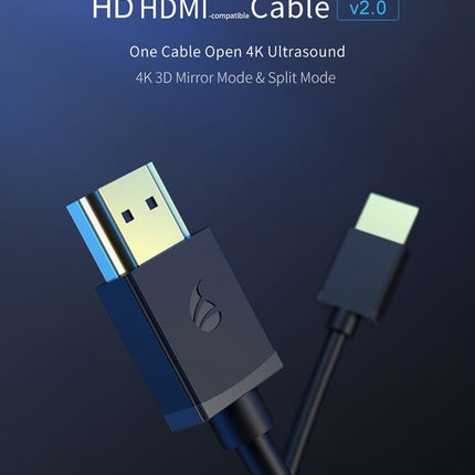 XIAOMI YOUPIN HACG2901 HAGIBIS HDMI HD CABLE, CABLE LENGTH: 2M (BLACK)