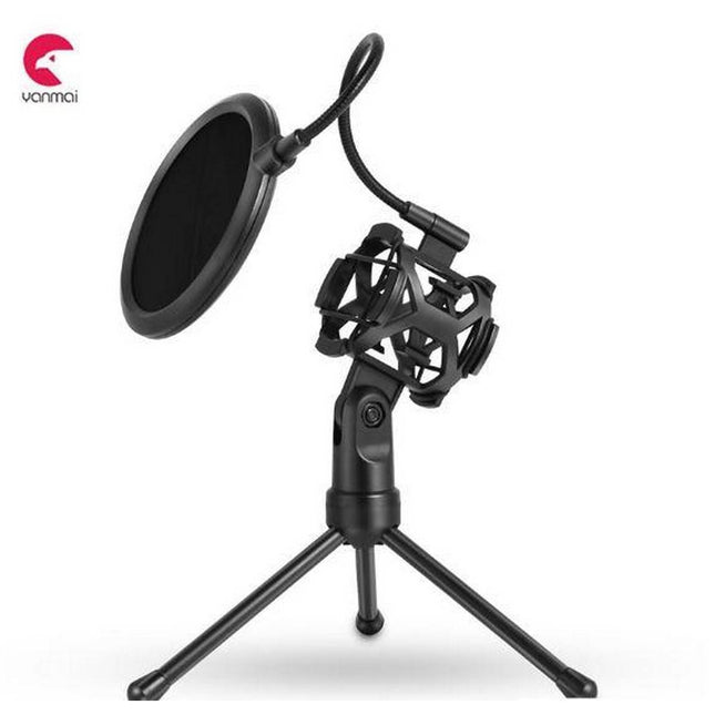 Yanmai Custom Microphone Stand with Pop Filter HR121-PS2 (No Microphone Only Stand)