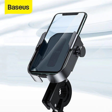 Baseus Armor Motorcycle Holder adjustable phone bike mount holder for handlebar and mirror -Black