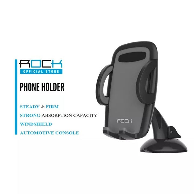 Rock Deluxe Windshield Phone Holder - Gray