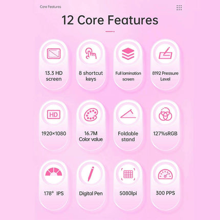 BOSTO 13HDK-T drawing pen display drawing graphic tablet touch screen monitors