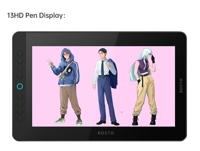 BOSTO 13HDK-T drawing pen display drawing graphic tablet touch screen monitors