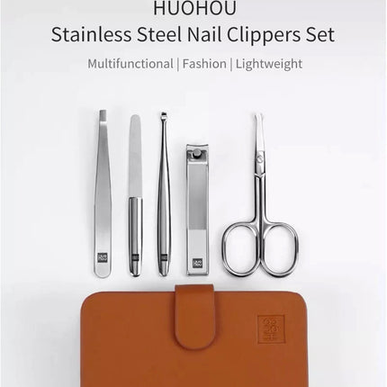 Xiaomi HUOHOU 5PCS/Set Stainless Steel Nail Clipper Set