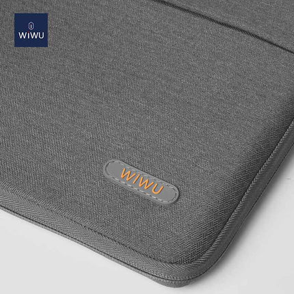 WIWU Pilot Water Resistant High-Capacity Laptop Sleeve Case 15.6" - Grey