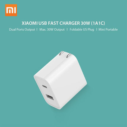 XIAOMI 30W USB Type-C FAST CHARGER (1A1C)