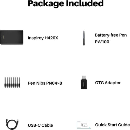 HUION H420X Graphics Tablet 4.17 x 2.6inch Digital Tablet Graphic Tablet