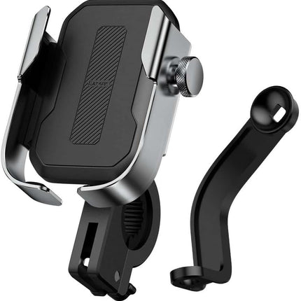 Baseus Armor Motorcycle Holder adjustable phone bike mount holder for handlebar and mirror -Black
