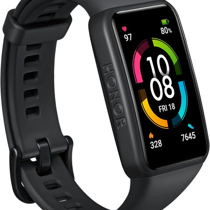 Honor HONOR Band 6, Model ARG-B39, 1.47 Inch AMOLED Display, Long Battery Life, 247 Heart Rate Monitoring, Sleep Tracking, International Version, Black, METEORITE - BLACK