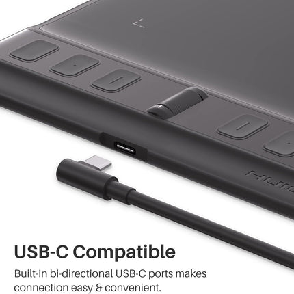 Huion Inspiroy 2 S H641P Small Graphic Drawing Tablet - Black