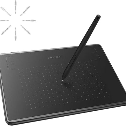 HUION Inspiroy H430P Drawing Tablet 4.8x3 Graphic Tablet with Battery-Free Stylus 4 Hot Keys, Art Tablet for Drawing