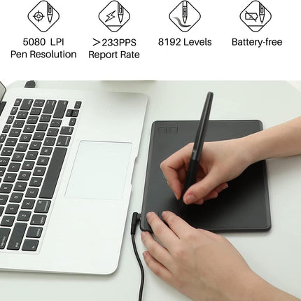 HUION HS64 Beginner Graphics Tablet 6X4 Inches