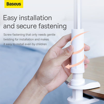 Baseus 360 Rotating Flexible Long Arm Lazy Phone Holder - Black