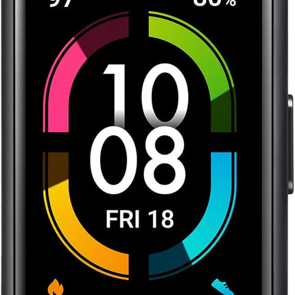 Honor HONOR Band 6, Model ARG-B39, 1.47 Inch AMOLED Display, Long Battery Life, 247 Heart Rate Monitoring, Sleep Tracking, International Version, Black, METEORITE - BLACK