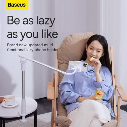 Baseus 360 Rotating Flexible Long Arm Lazy Phone Holder - Black