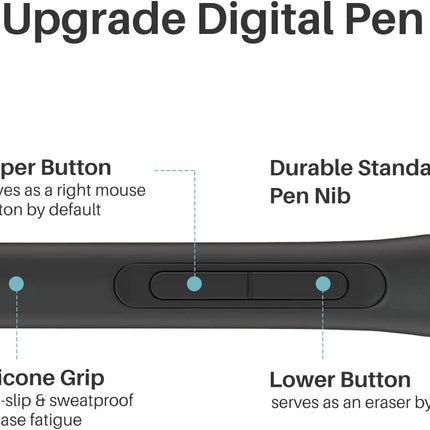 HUION Inspiroy 2 S/M/L Digital Pen PW110, PenTech 3.0 Battery-Free Stylus (Only Pen)