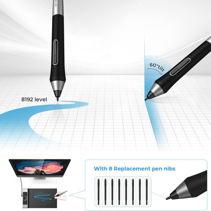 XPPen Deco Pro Medium Graphics Drawing Tablet 11x6 Inch Working Area Balck