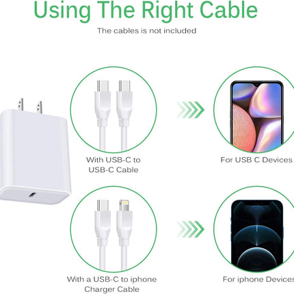 18W PD 3.0 Fast USB C Wall Charger