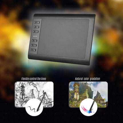 Bosto 1060 Plus Digital Graphic Drawing Painting Animation Tablet Pad 10'' * 6'' Working Area 8192 Level Pressure