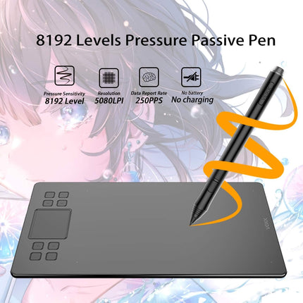 VEIKK A50 Graphics Pen Tablet 10x6 inch