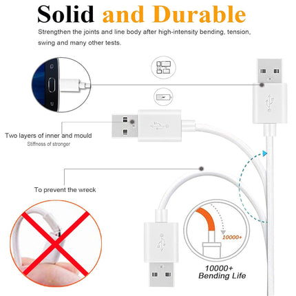 Original ZMI Micro USB Cable 1M Fast Charger & Data Cable - White