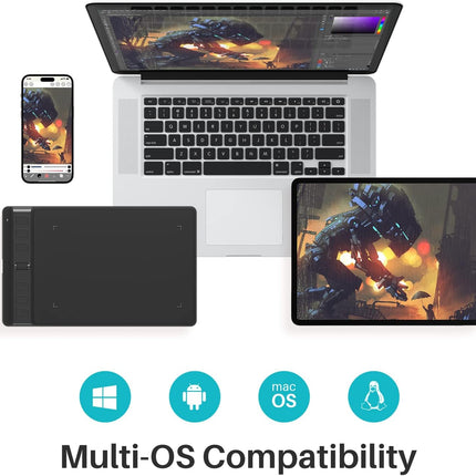 Huion Inspiroy 2 S H641P Small Graphic Drawing Tablet - Black