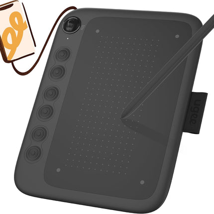 UGEE Q6 6.5x4 inch Drawing Tablet - Charcol Gray