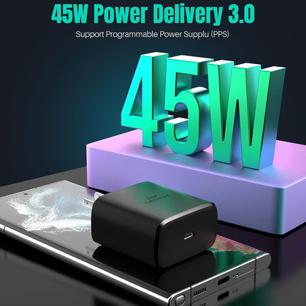 Samsung Official 45W USB-C Super Fast Charging Wall Charger (Black)