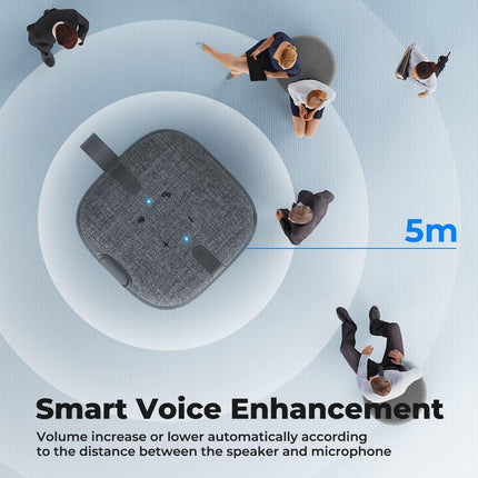 SoundPEATS PureVoice Bluetooth Speakerphone with 4 Mics, SPEECH AI Smart Noise Cancellation