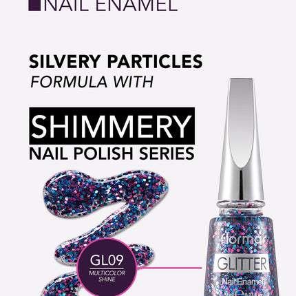 FLORMAR NAIL ENAMEL GLITTER GL09