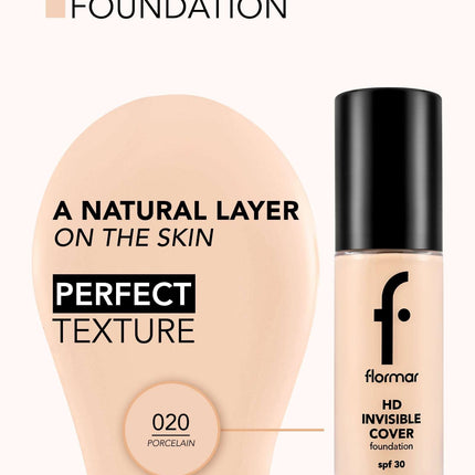 FLORMAR FOUNDATION INVISIBLE COVER HD 020
