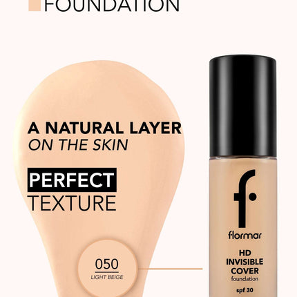 FLORMAR FOUNDATION INVISIBLE COVER HD 050
