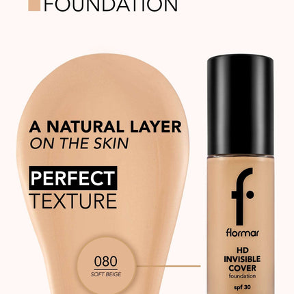 FLORMAR FOUNDATION INVISIBLE COVER HD 080