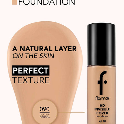FLORMAR FOUNDATION INVISIBLE COVER HD 090