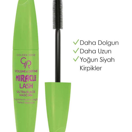 GOLDEN ROSE MASCARA MIRACLE LASH BLACK
