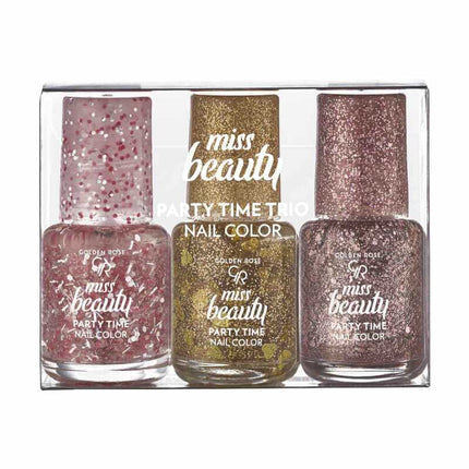 GOLDEN ROSE MISS BEAUTY PARTY TIME NAIL COLOR TRIO