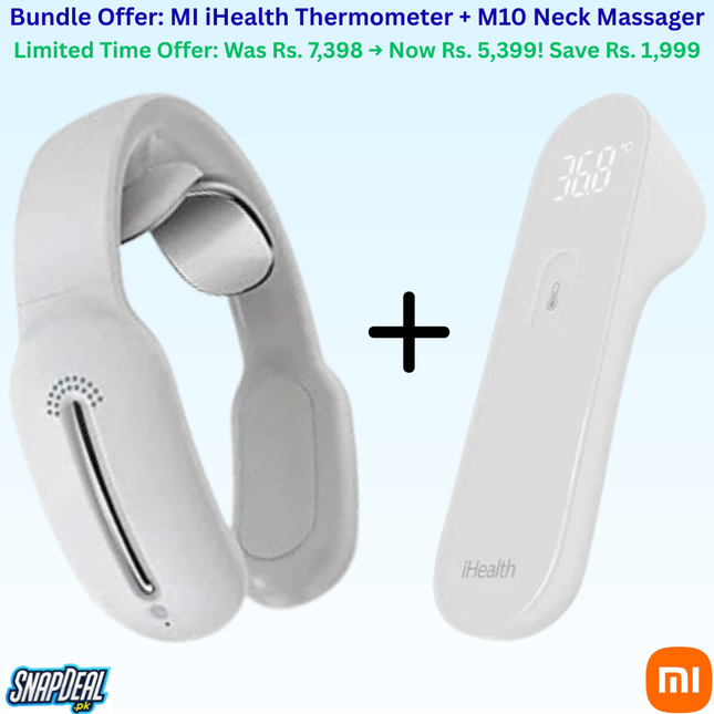 Bundle Offer: Mi IHealth Thermometer & M10 Intelligent Electric Pulse Neck Massager