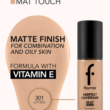 FLORMAR FOUNDATION MAT TOUCH M301
