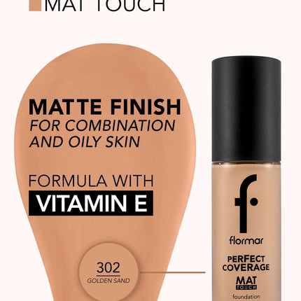 FLORMAR FOUNDATION MAT TOUCH M302
