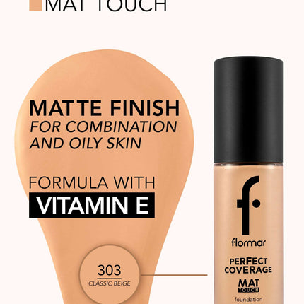 FLORMAR FOUNDATION MAT TOUCH M303