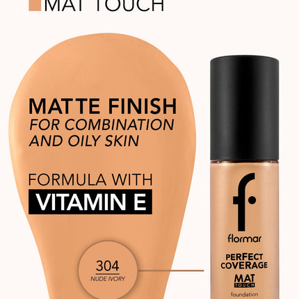 FLORMAR FOUNDATION PERFECT MAT TOUCH 304