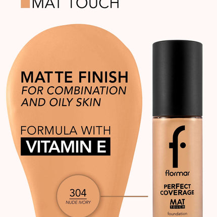FLORMAR FOUNDATION MAT TOUCH M304