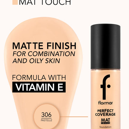 FLORMAR FOUNDATION PERFECT MAT TOUCH 306