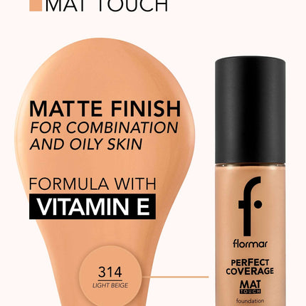 FLORMAR FOUNDATION MAT TOUCH M314