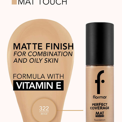FLORMAR FOUNDATION MAT TOUCH M322