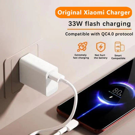 Xiaomi Mi 33W Wall charger safe and secure Turbo charging power With Cable