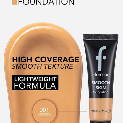 FLORMAR FOUNDATION SMOOTH SKIN 001
