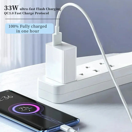 Xiaomi Mi 33W Wall charger safe and secure Turbo charging power With Cable