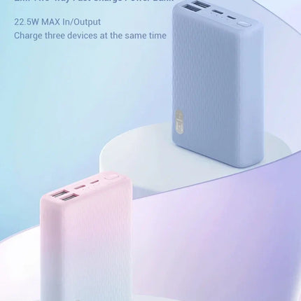 ZMI Mini 22.5W 10000mAh Power Bank PD3.0 Two-way Fast Charging For iPhone 12 and more - Blue