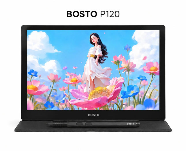 Bosto P120 11.6-inch fully laminated HD IPS display with 16,384 pressure levels
