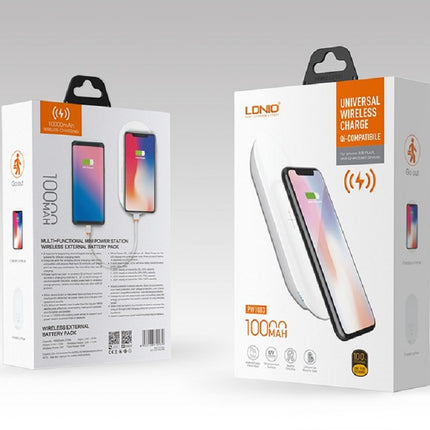 LDNIO PW1003 WIRELESS CHARGER + POWER BANK 10,000MAH